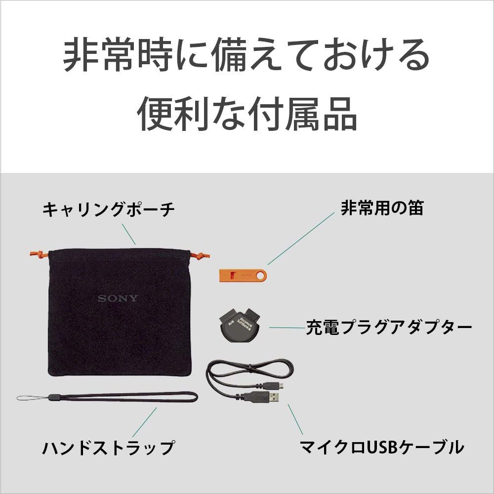 ソニー 防災ラジオ : FM/AM/ワイドFM対応 手回し充電対応 ホワイト ICF-B09 W [ホワイト]