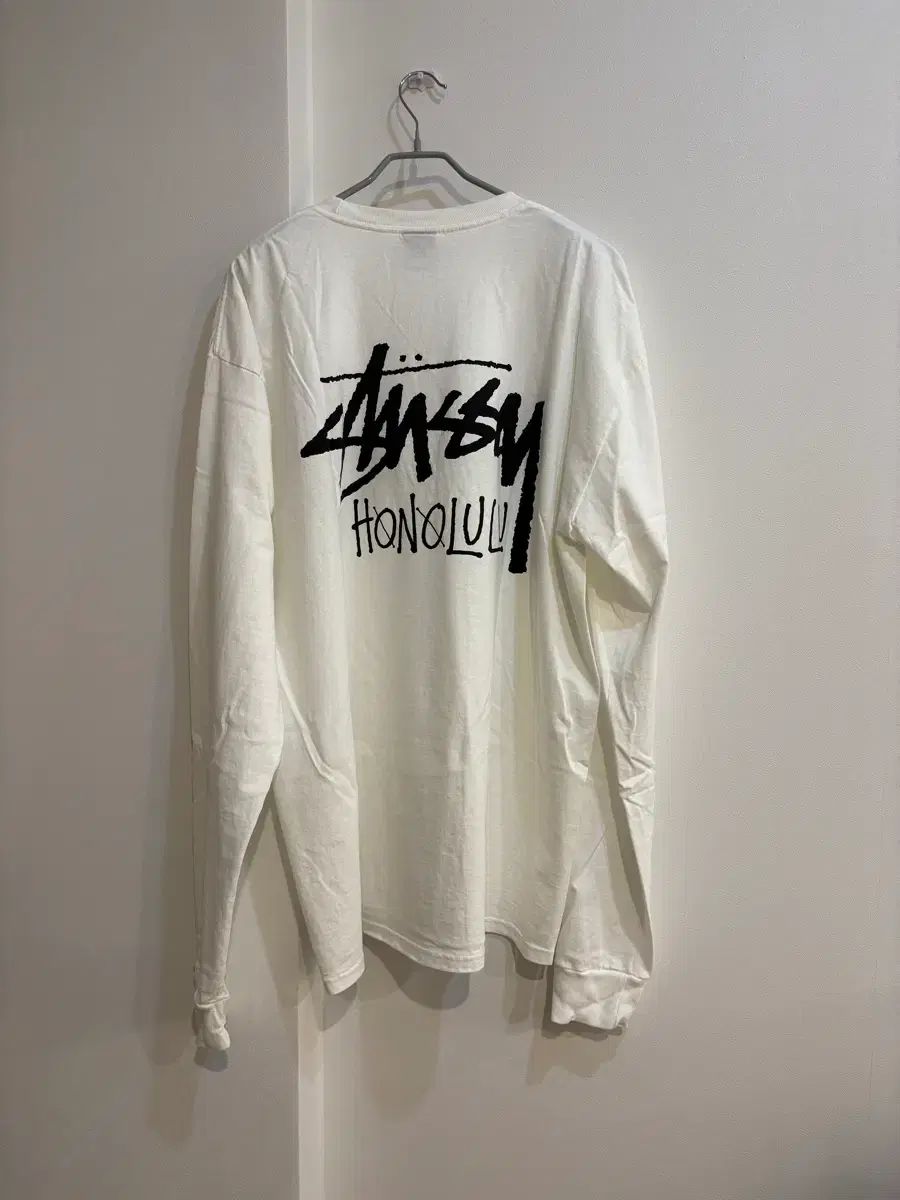XXL ステューシー ストック ホノルル ロングスリーブ 白