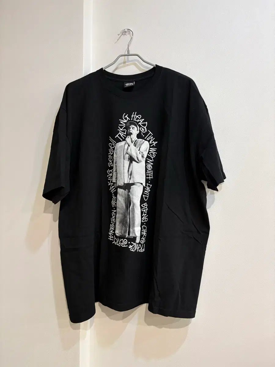 XXL STUSSY x トーキング ヘッズ ストップ メイキング センス Tシャツ ブラック