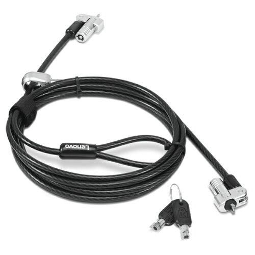 【新品・3営業日で発送】LENOVO レノボ Lenovo Kensington NanoSaver ツインヘッド ケーブルロック(マスターキー対応)(4XE1B81918)