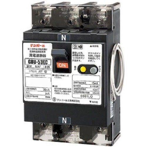 【新品・3営業日で発送】テンパール工業 太陽光発電システム漏電遮断器　GBU-53EC 30A 30MA ｿｰﾗｰ(3E)