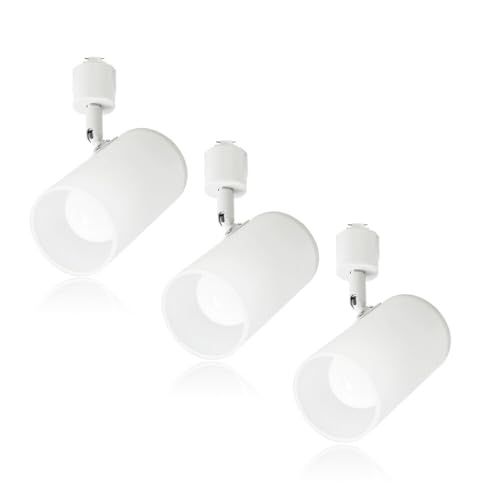 JIASONG ダクトレールライト スポットライト LED電球付き 60W形相当 電球色 自然色 昼白色 スポットライト器具 E26口金 照明器具 磨りガラス風シェード ホワイトブラック おしゃれ ダクトレール照明 角度調整可 国内発送