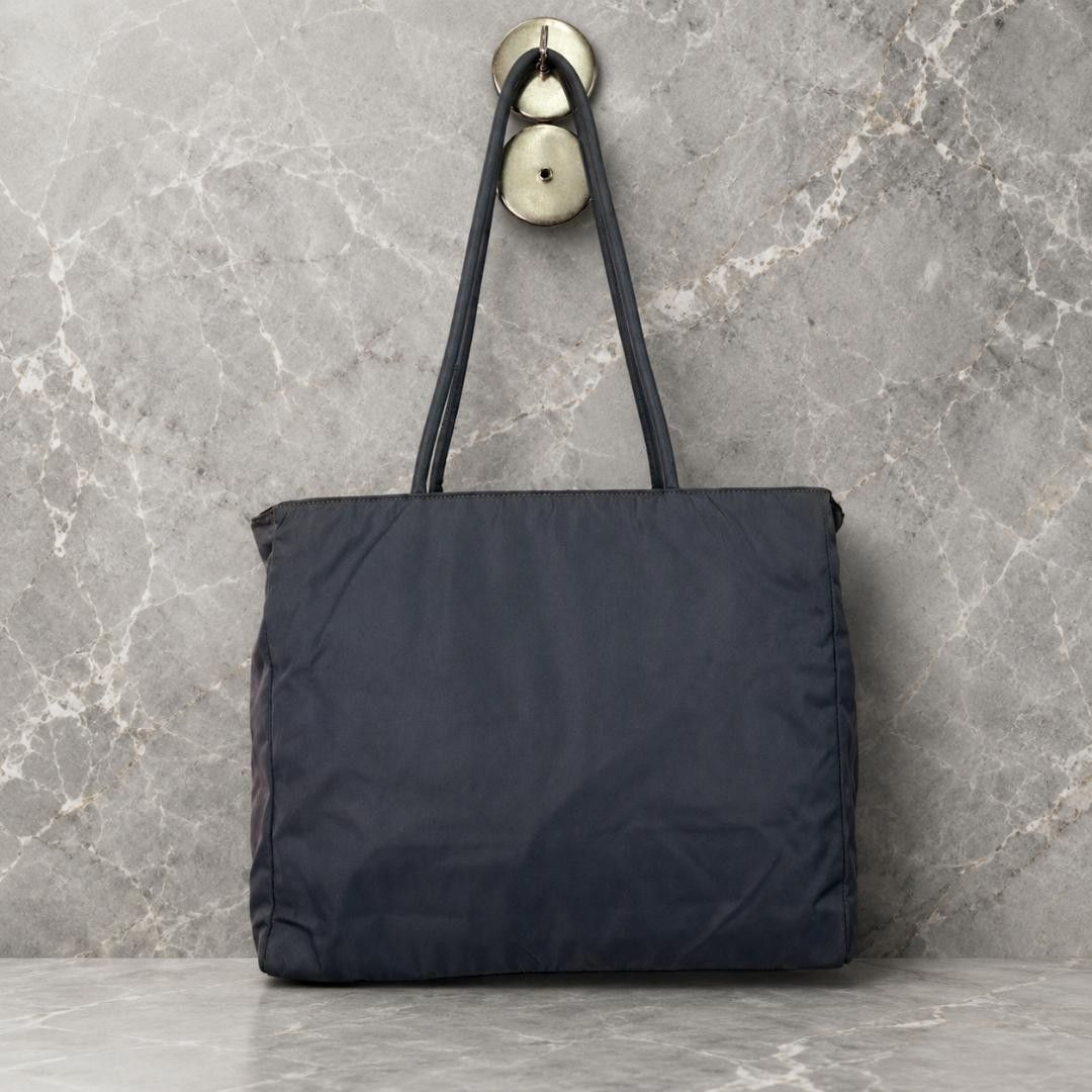 希少色】PRADA プラダ 三角ロゴ トートバッグ ハンドバッグ グレー系