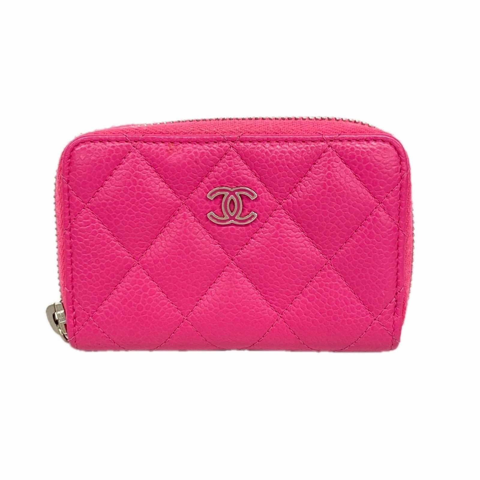 シャネル(Chanel) シャネル 財布・コインケース マトラッセ キャビアスキン ピンク レディース