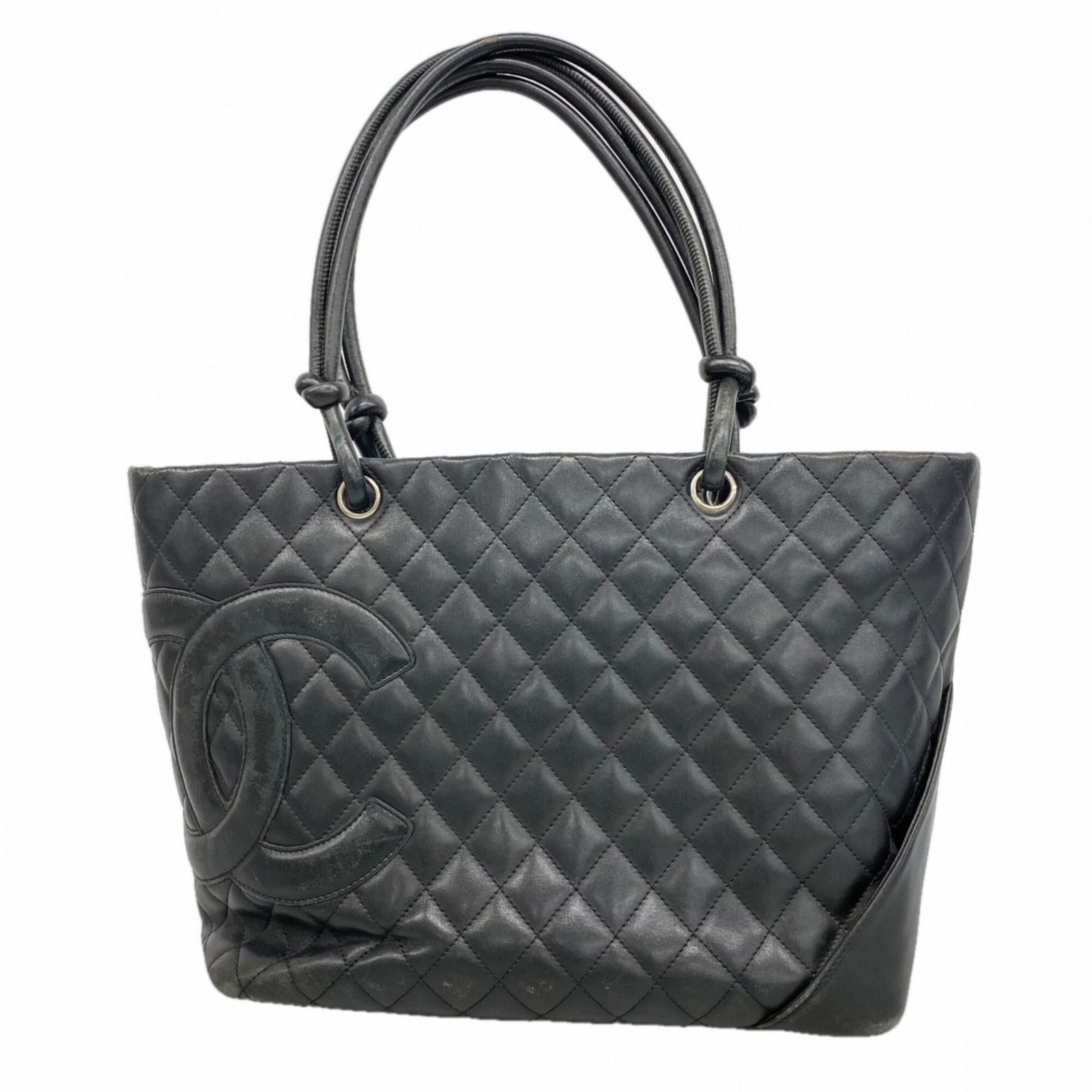 シャネル(Chanel) シャネル トートバッグ カンボン ラムスキン ブラック レディース