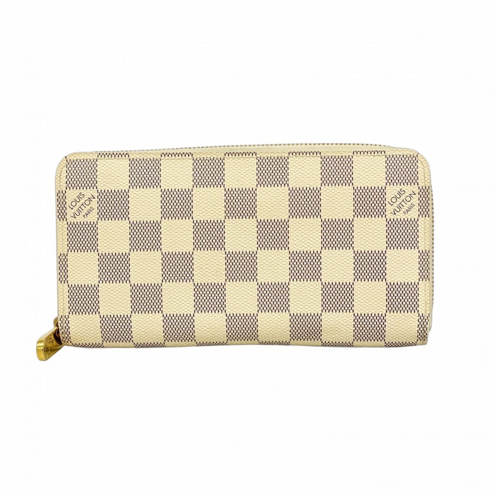 ルイ・ヴィトン(Louis Vuitton) ルイ・ヴィトン 長財布 ダミエ・アズール ジッピーウォレット N60019 ホワイトレディース