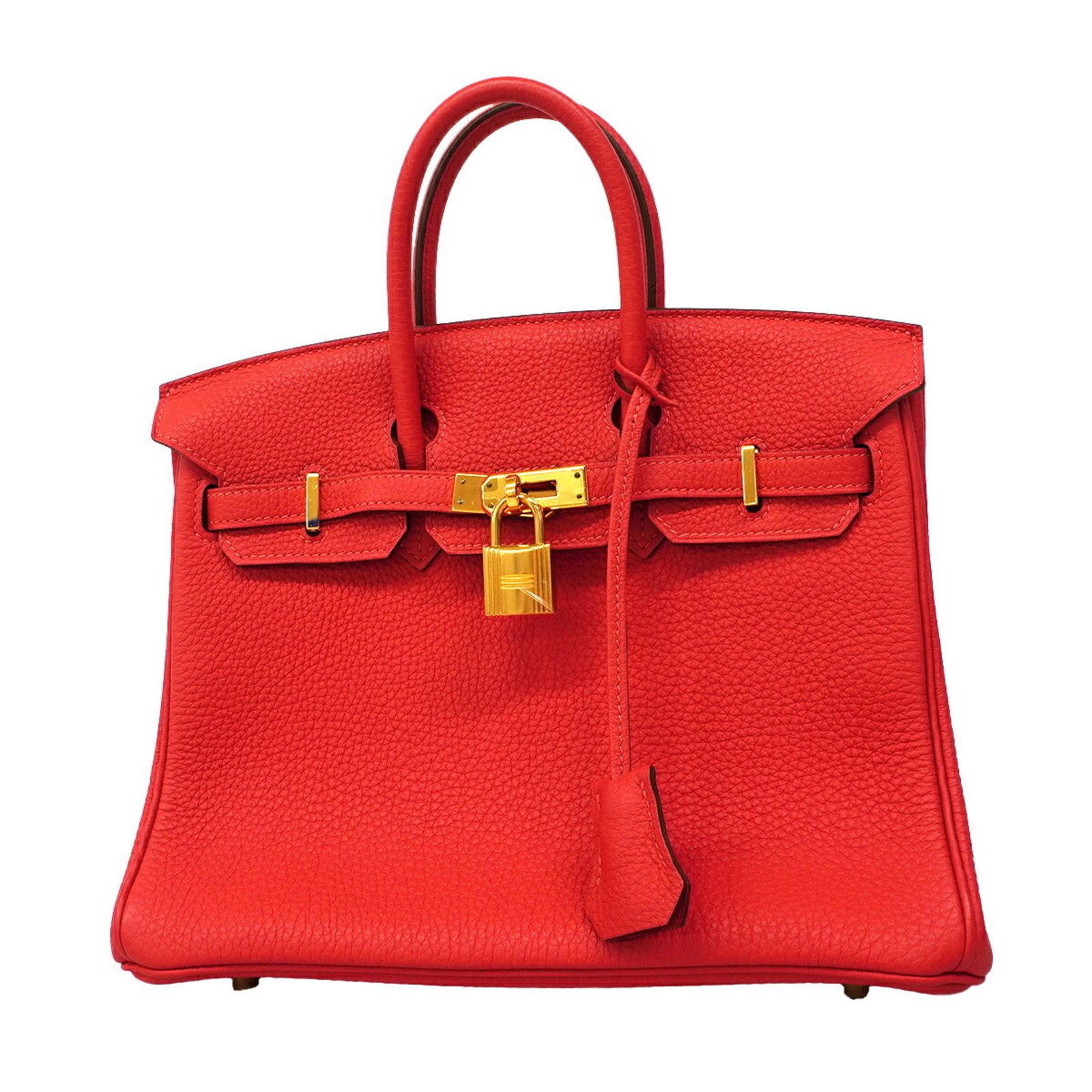 エルメス(Hermes) エルメス ハンドバッグ バーキン25 トゴ ルージュピヴォワンヌ T刻印レディース