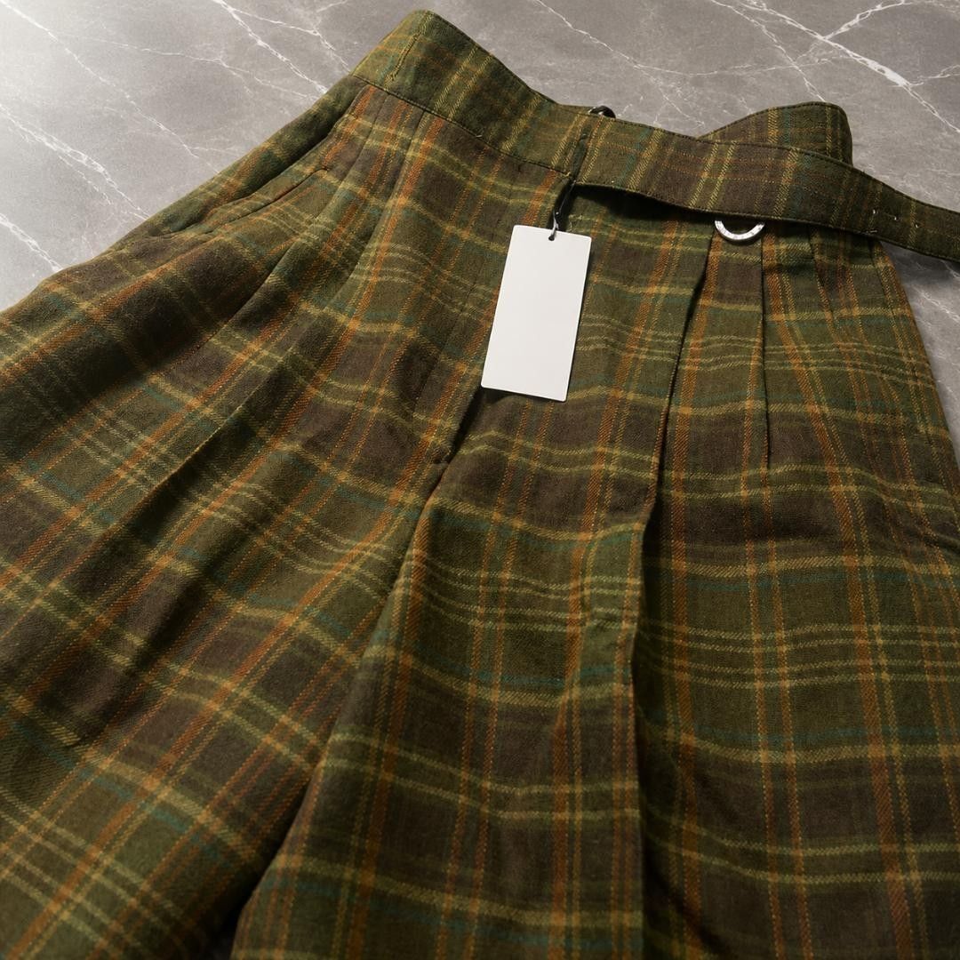 【クリスチャンディオールスポーツ】ハーフパンツ チェック ウール ブラウン M 新品タグ付き】Christian Dior SPORTS クリスチャンディオールスポーツ