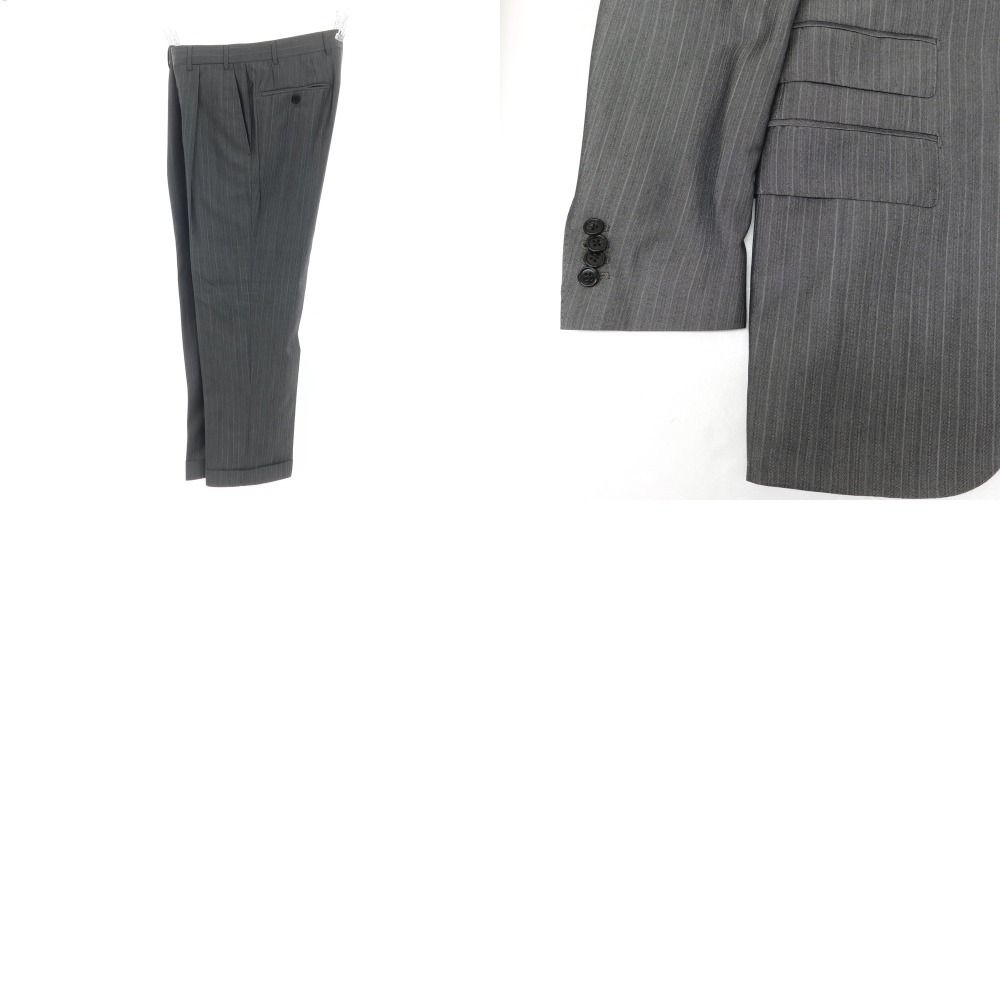 中古】コルネリアーニ CORNELIANI ウール シルク ストライプ 3つボタン