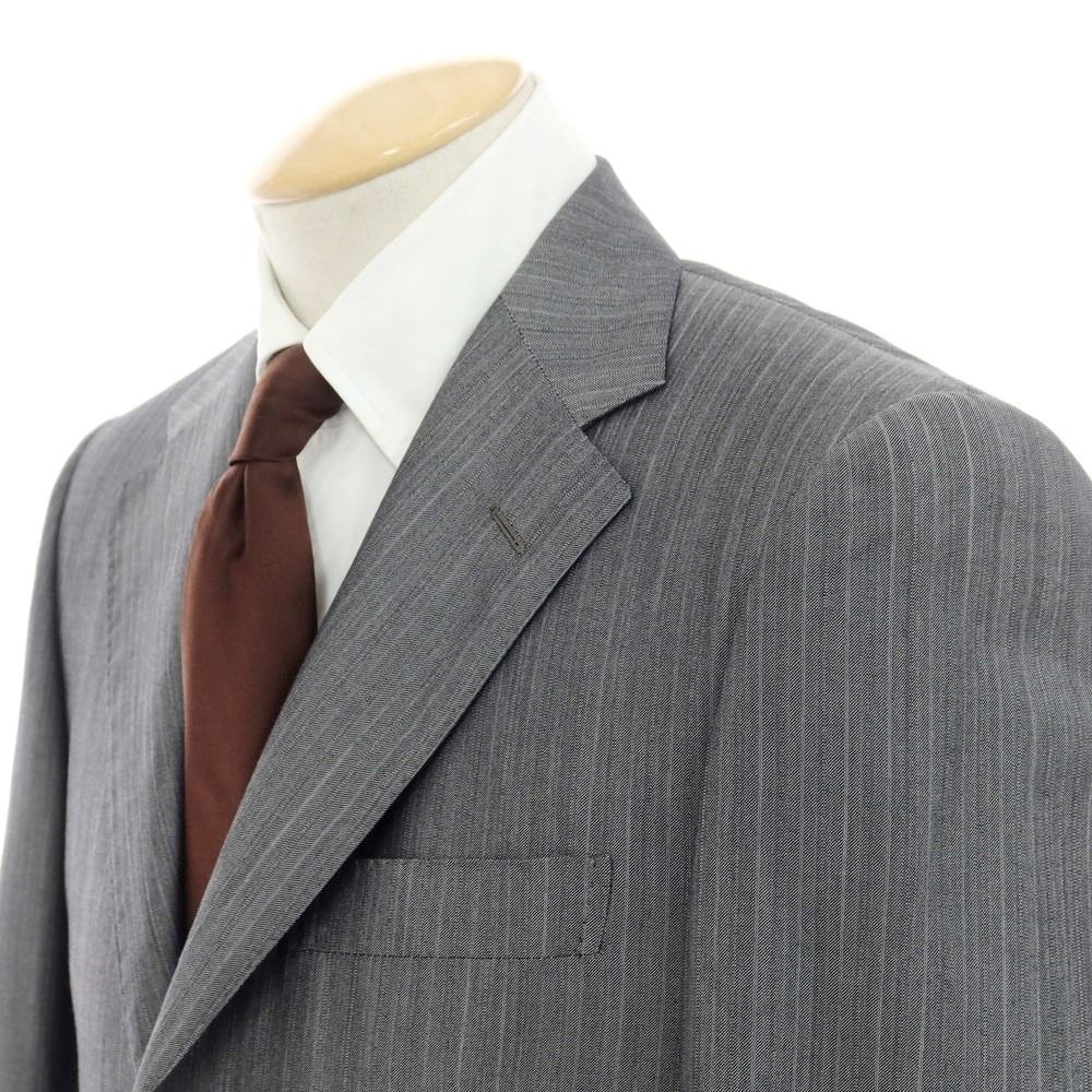 中古】コルネリアーニ CORNELIANI ウール シルク ストライプ 3つボタン