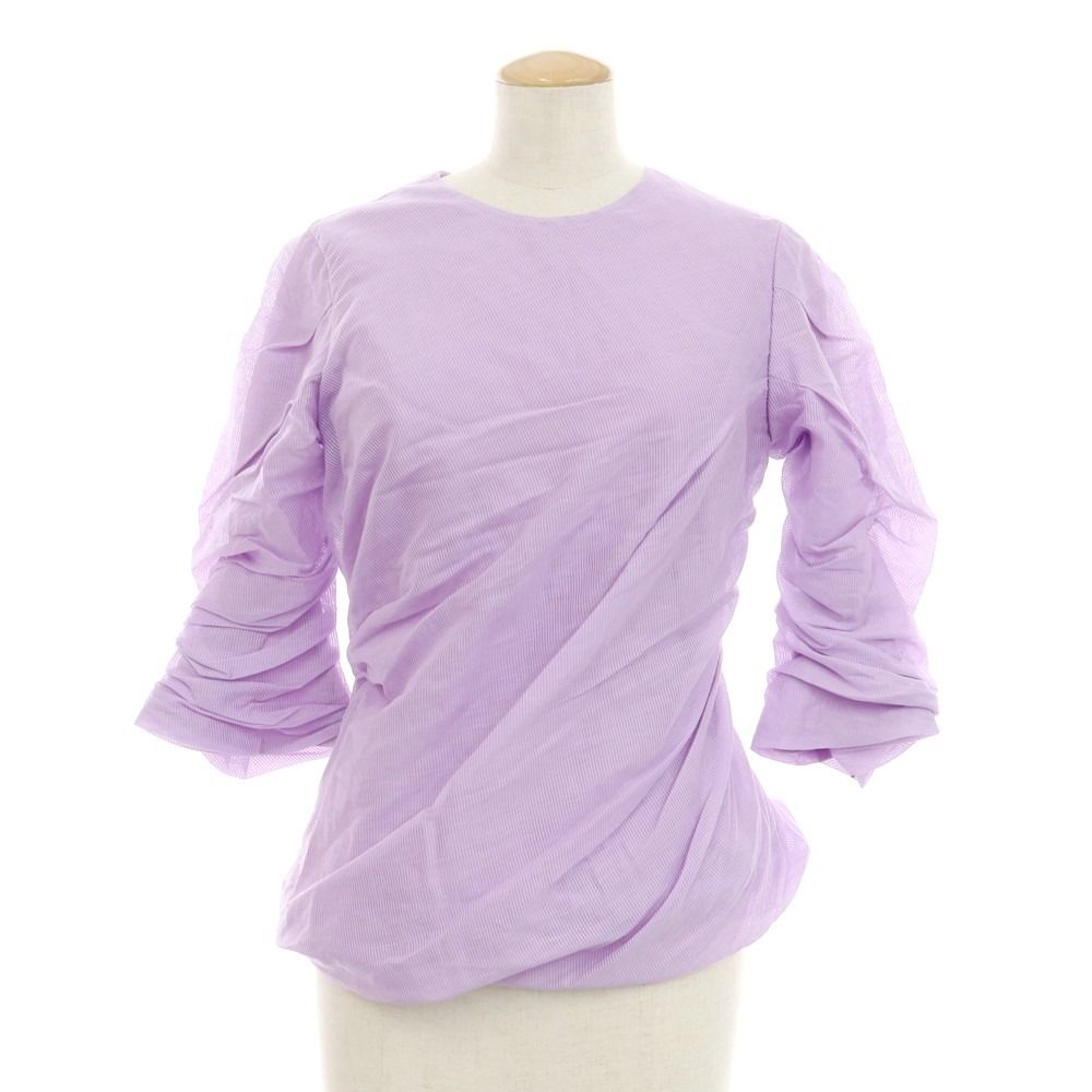 【中古】イッセイミヤケ ISSEY MIYAKE 2024年春夏 カットソー ブラウス ライトパープル【サイズ表記なし（L位）】【レディース】