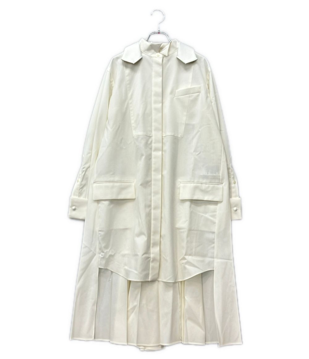 サカイ 長袖 バッグプリーツ ワンピース 21-05524 レディース SIZE 1 Sacai