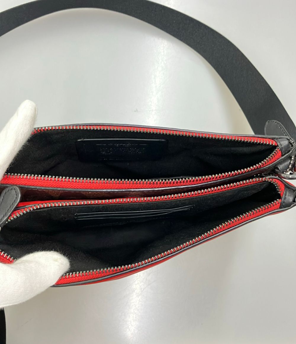 美品 コーチ ショルダーバッグ 斜め掛け PVC シグネチャー C6957 