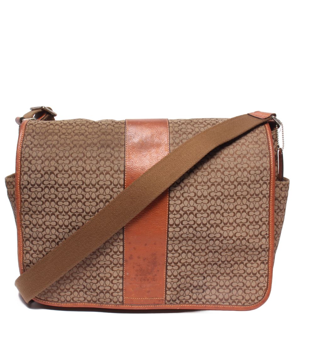 定番 COACH ショルダーバッグ シグネチャー ブラウン 10764 保存袋 