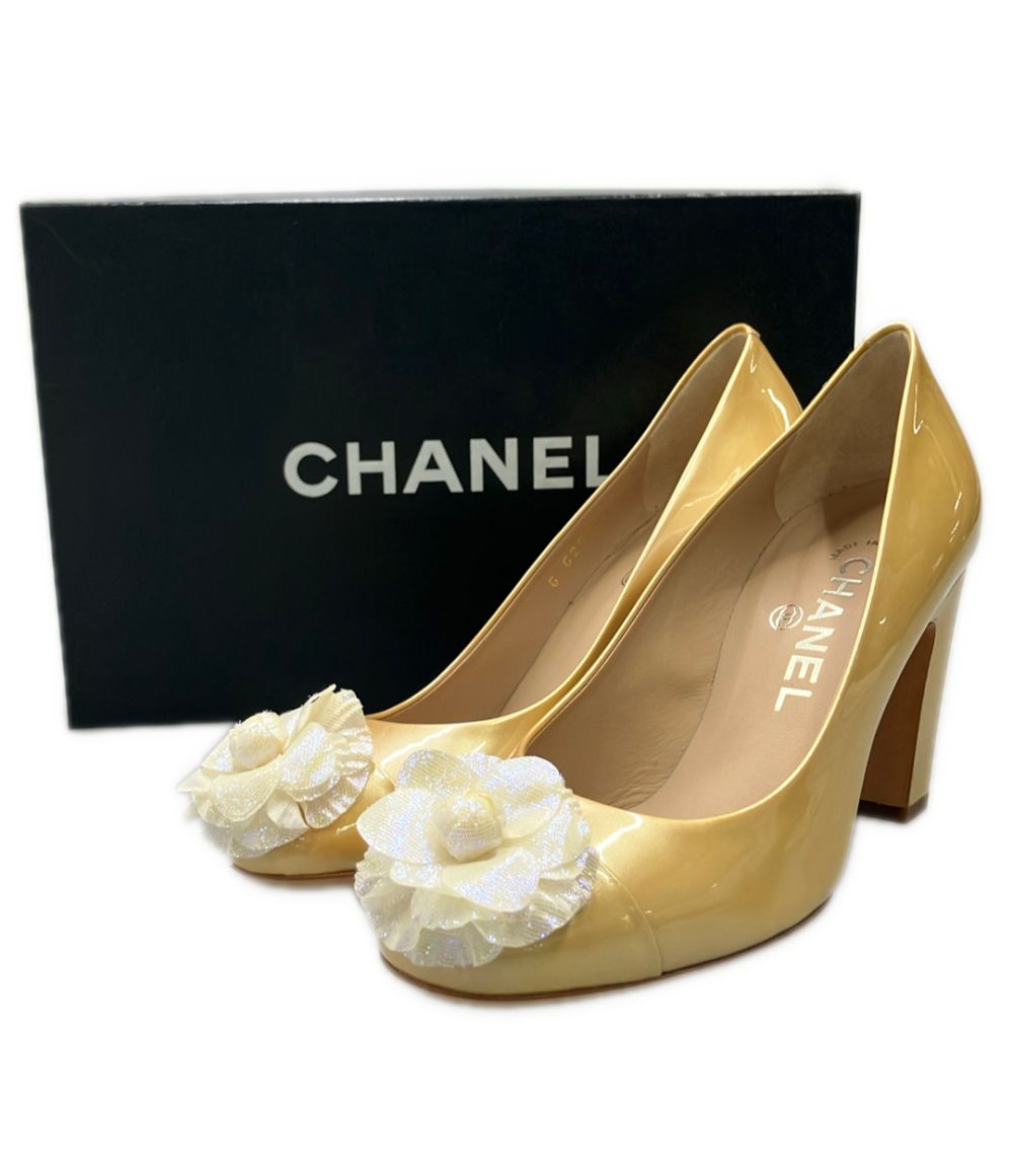 シャネル ラウンドトゥエナメルパンプス G28301 レディース SIZE 36