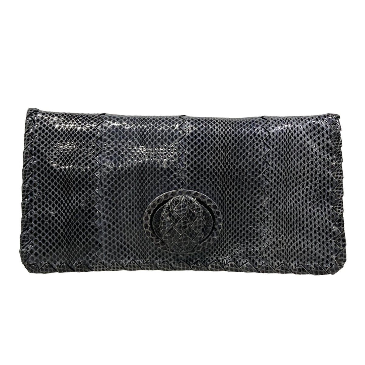 BOTTEGA VENETA(ボッテガヴェネタ) クラッチバッグ イントレチャート ネイビー