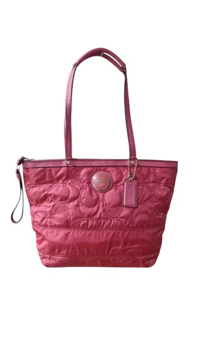 ヴィンテージ COACH シグネチャー キルティング スティッチ ナイロン トートバッグ y2k ギャル 姫