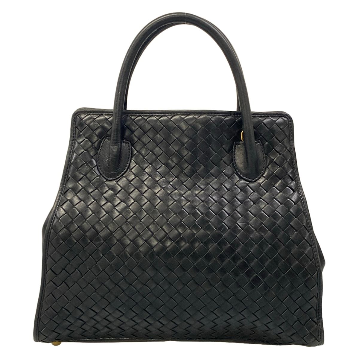 BOTTEGA VENETA(ボッテガヴェネタ) ハンドバッグ イントレチャート 黒 レザー