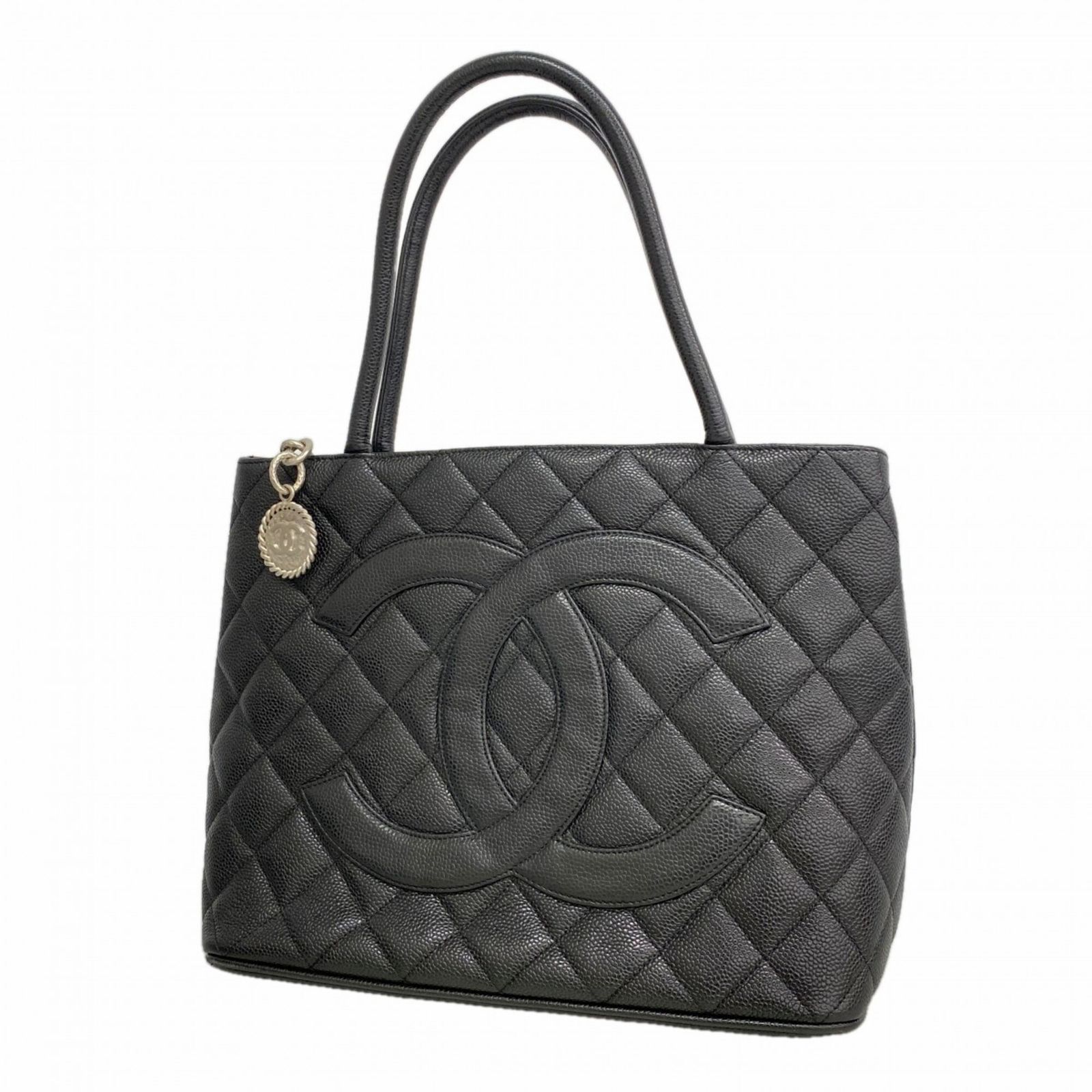 シャネル(Chanel) シャネル トートバッグ 復刻トート キャビアスキン ブラック レディース