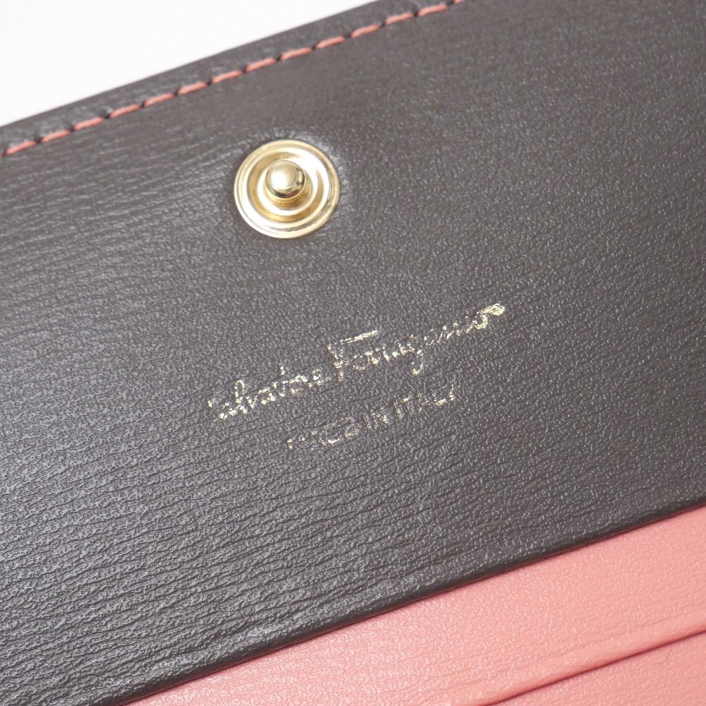 □未使用品□Salvatore Ferragamo サルヴァトーレフェラガモ 二つ折り