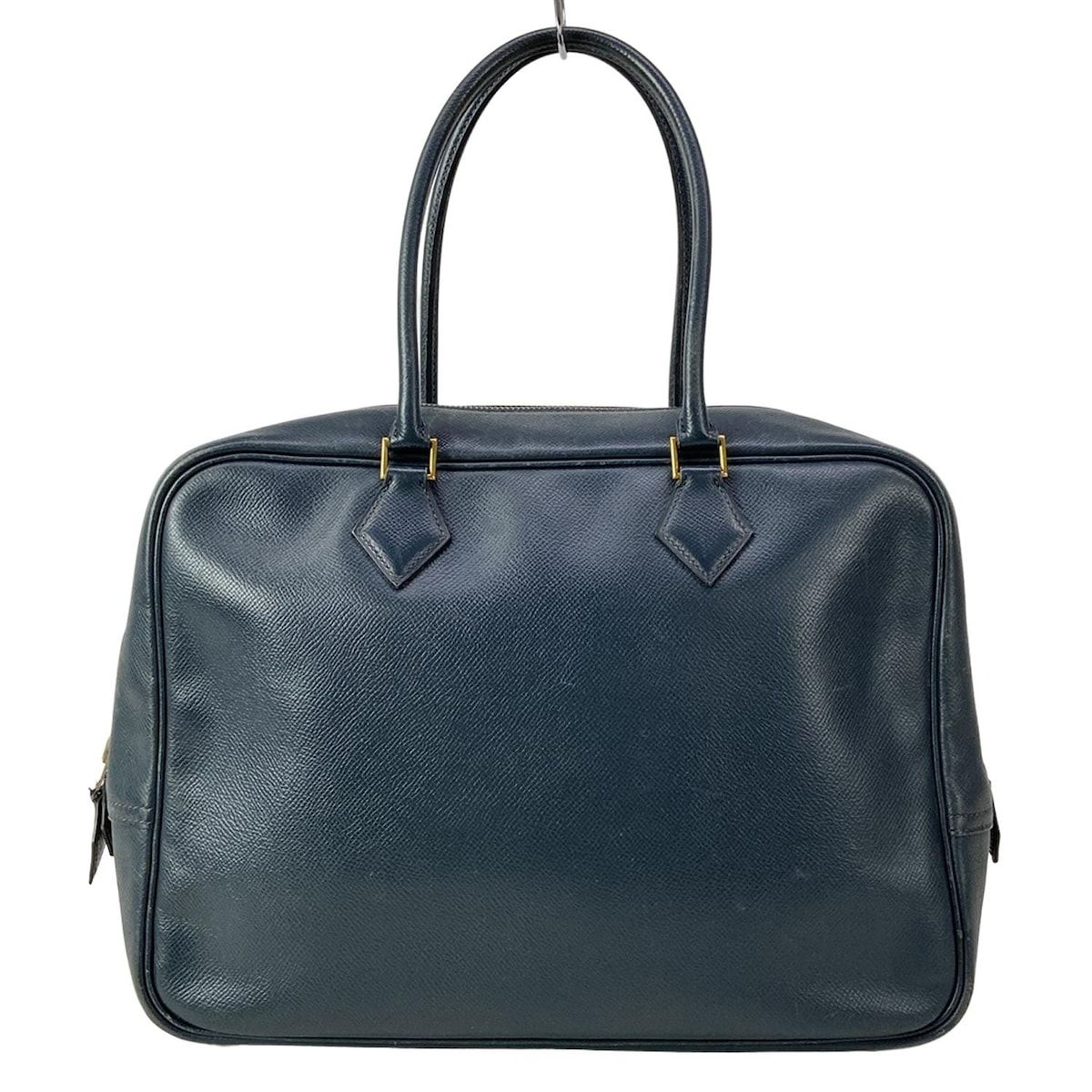 HERMES(エルメス) ハンドバッグ プリュム32 ダークネイビー ゴールド金具