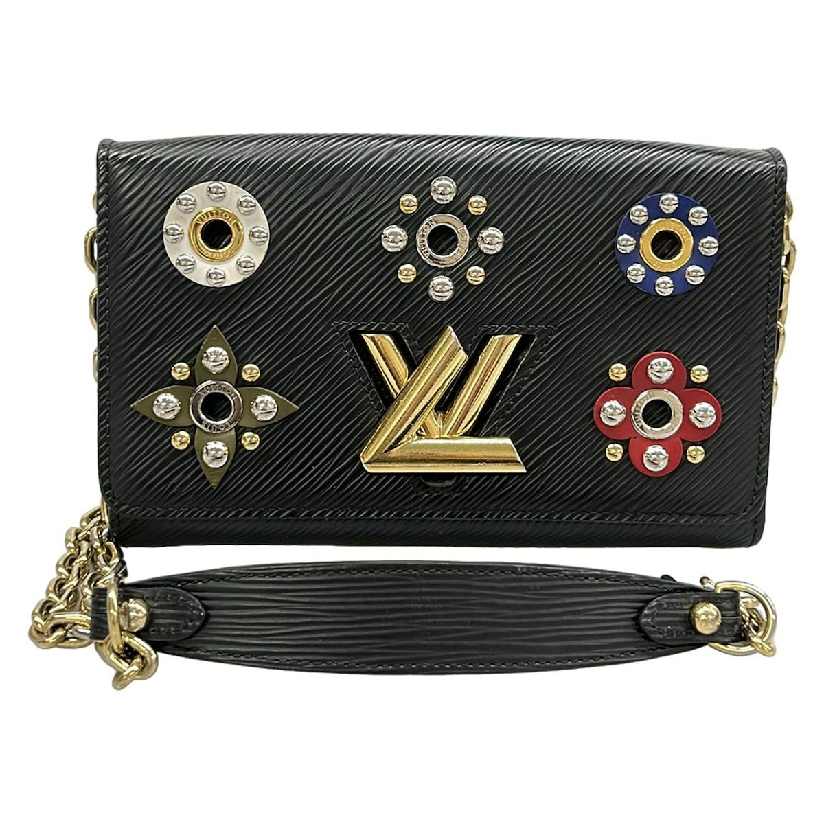LOUIS VUITTON(ルイヴィトン) 財布 ツイスト ポルトフォイユツイストチェーン M62463 ノワール×マルチ チェーンウォレット レザー
