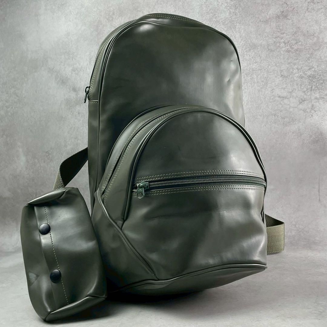 80s ISSEY MIYAKE MEN backpack PVC Green