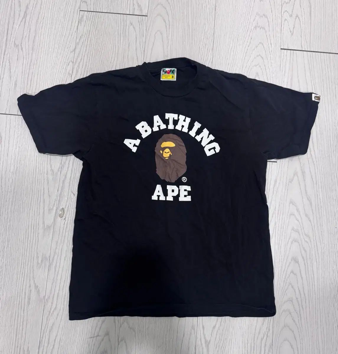 アベイシングエイプ カレッジ Tシャツ ブラック 半袖