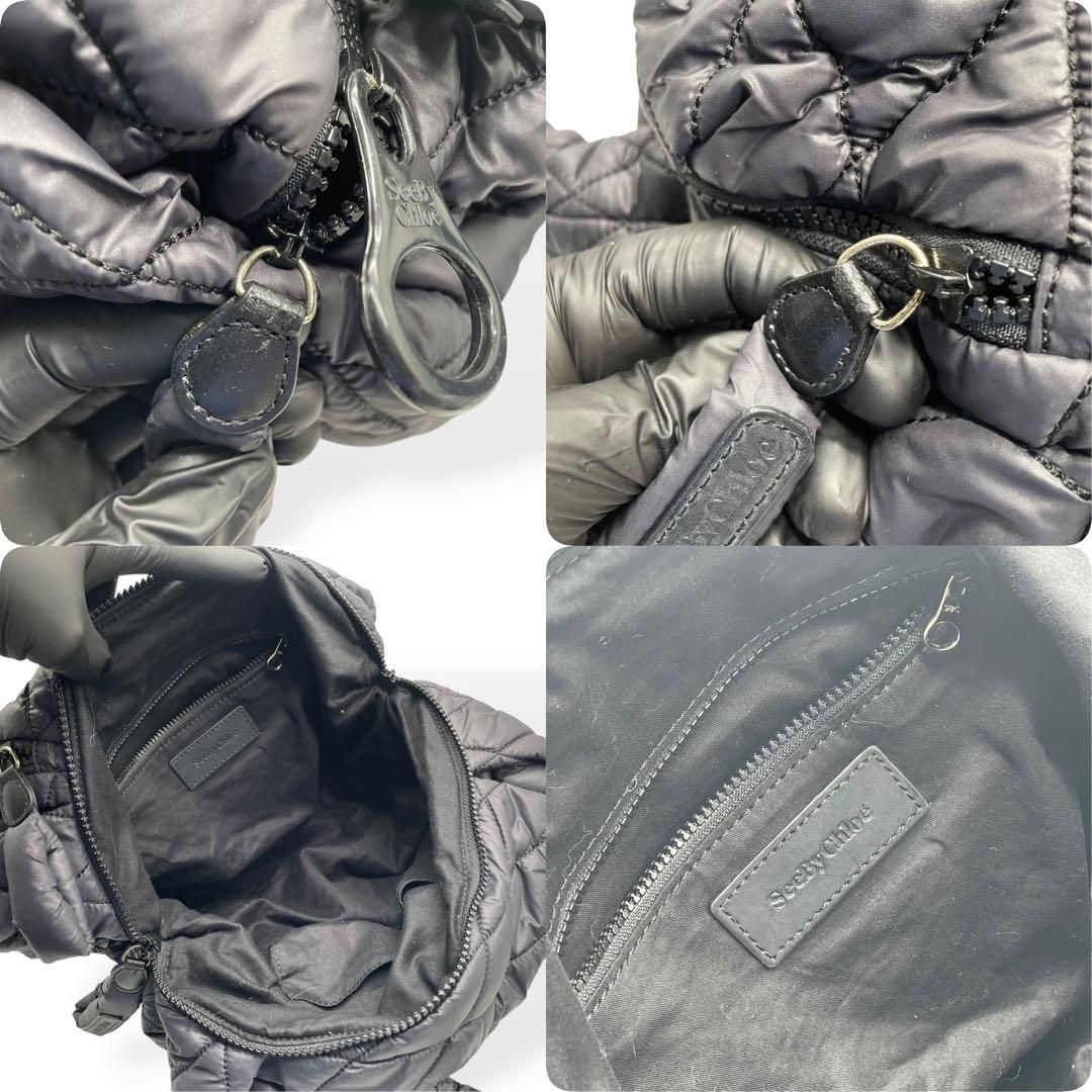 美品 See By Chloe シーバイクロエ トートバッグ キルティング 黒 