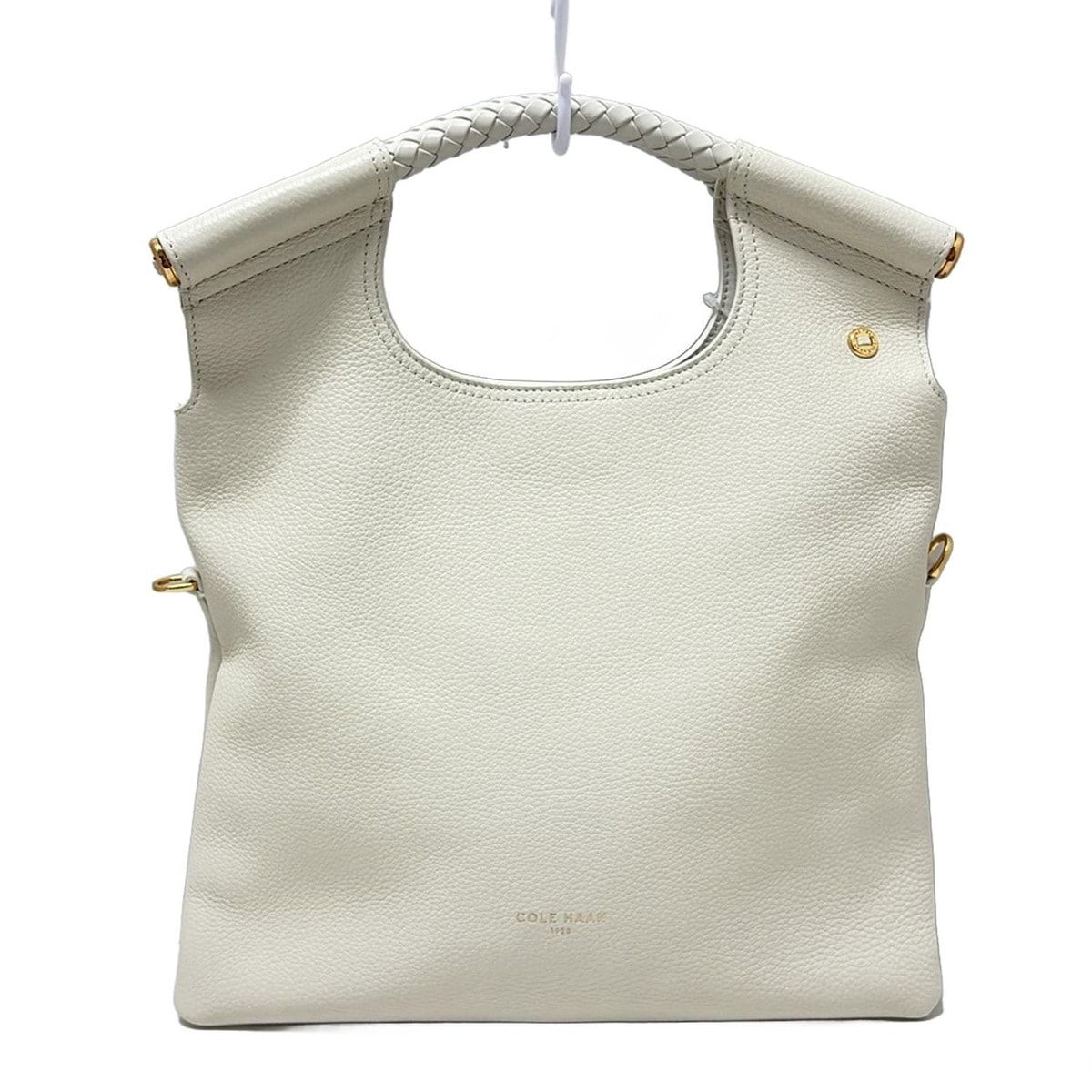 COLE HAAN(コールハーン) トートバッグ美品 キャロラインフォールドオーバートート U07389 アイボリー レザー