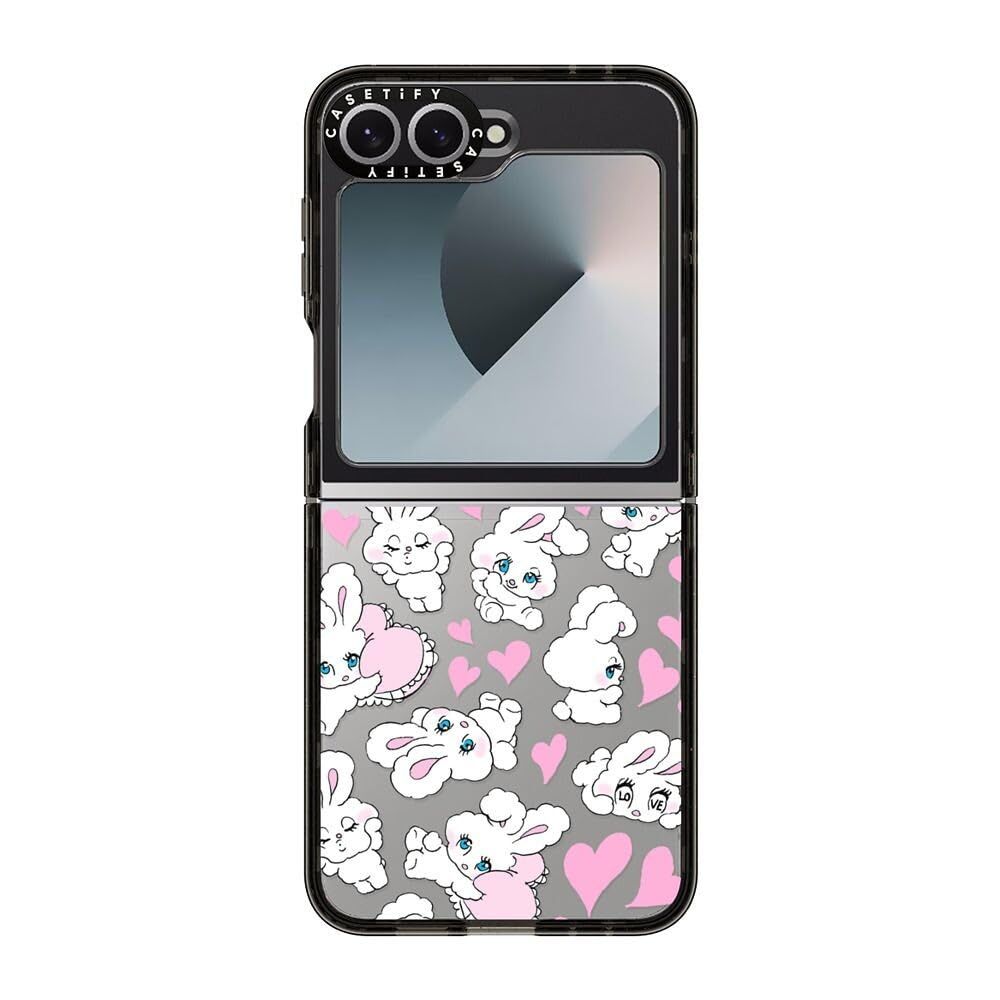 CASETiFY インパクトケース for Samsung Galaxy Z Flip 6 - Sweetheart Mix Foxy Illustrations - ブラック
