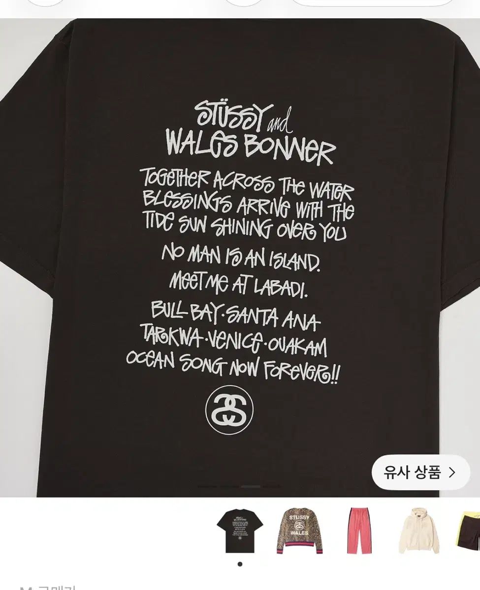 STUSSY WALES BONNER(ウェールズボナー) 半袖 Tシャツ ブラウン M