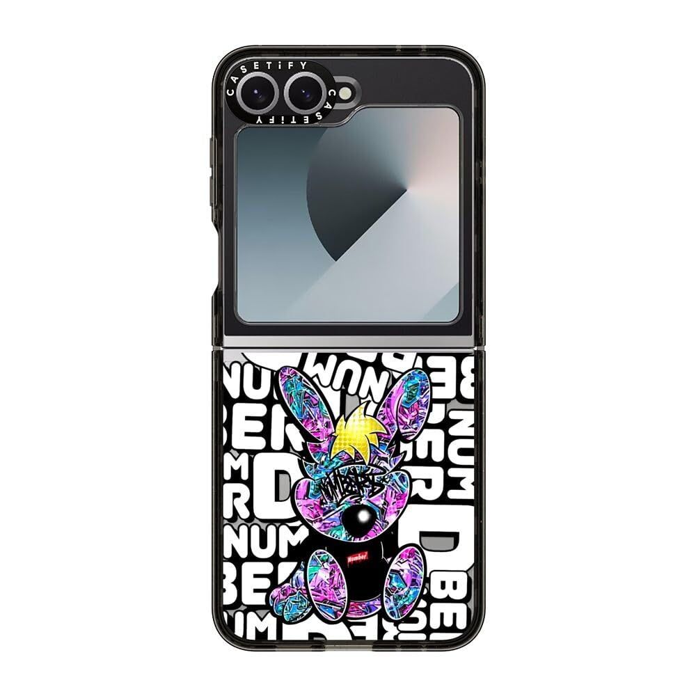 CASETiFY インパクト ケース for Samsung Galaxy Z Flip 6 - Punny Peach Grapes - ブラック