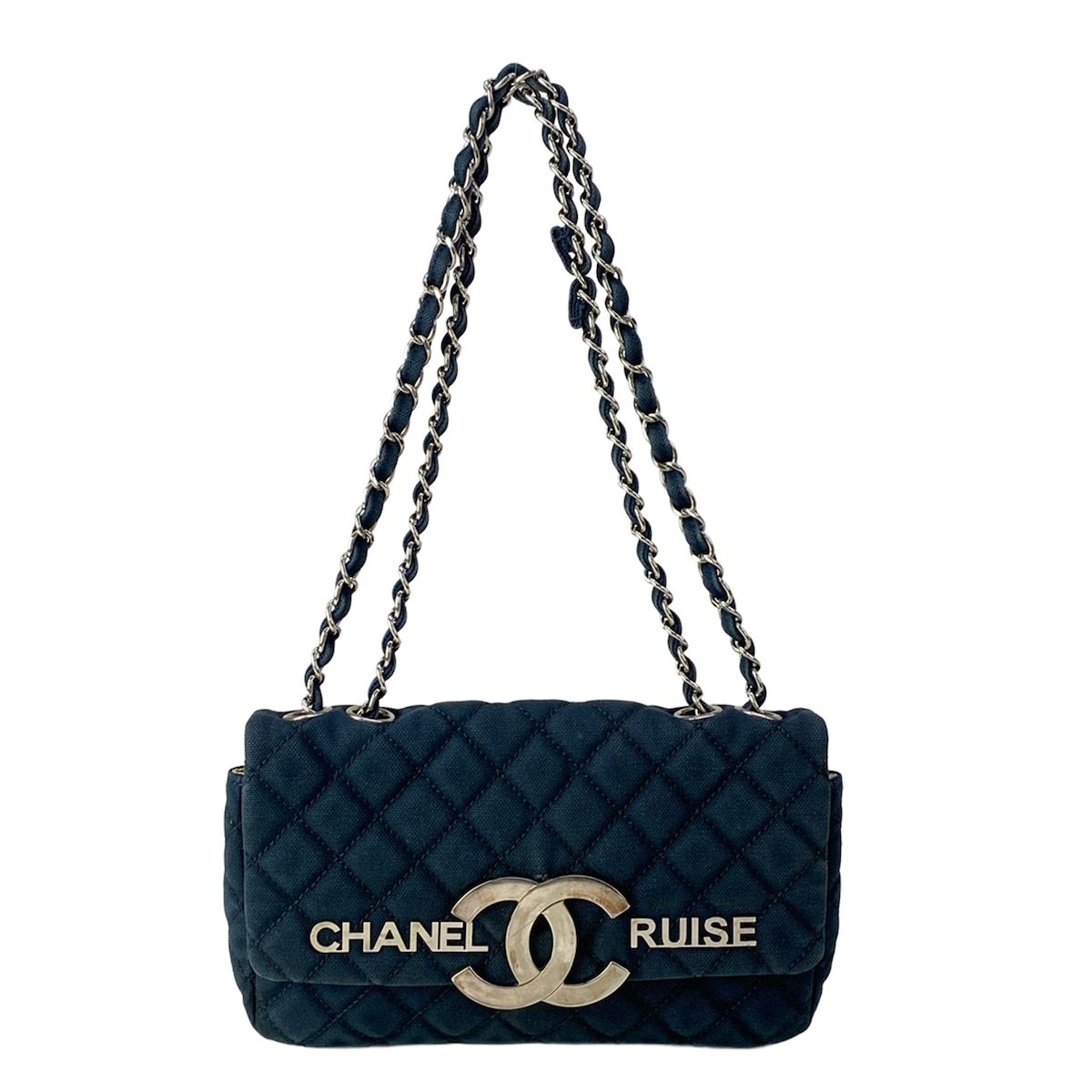 CHANEL(シャネル) ショルダーバッグ マトラッセ/クルーズライン ダークネイビー クルーズライン/チェーンショルダー/シルバー金具
