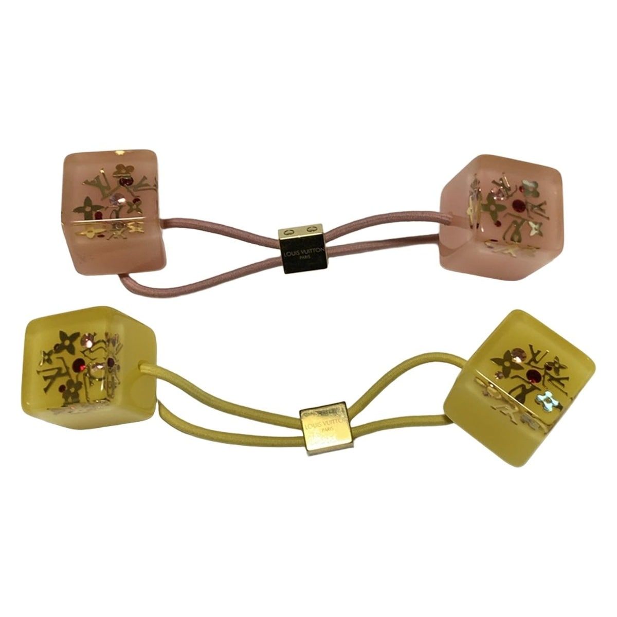 LOUIS VUITTON(ルイヴィトン) アクセサリー ヘアキューブアンクルージョン M65602 テキーラ×ローズ ヘアゴム
