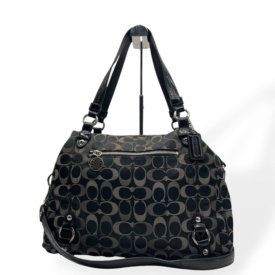 美品　COACH コーチ 2way ショルダーバッグ シグネチャーF17580