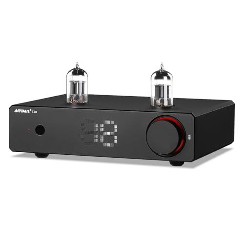 AIYIMA T20 フルバランスHi-Fi真空管プリアンプ TUBE ECC83プリアンプ LME49720（交換可能）＋OPA1612チップ XLR/RCA入出力 デジタルボリューム表示 12V TIGGER ワンタッチミュート/一時停止 aa3a3555