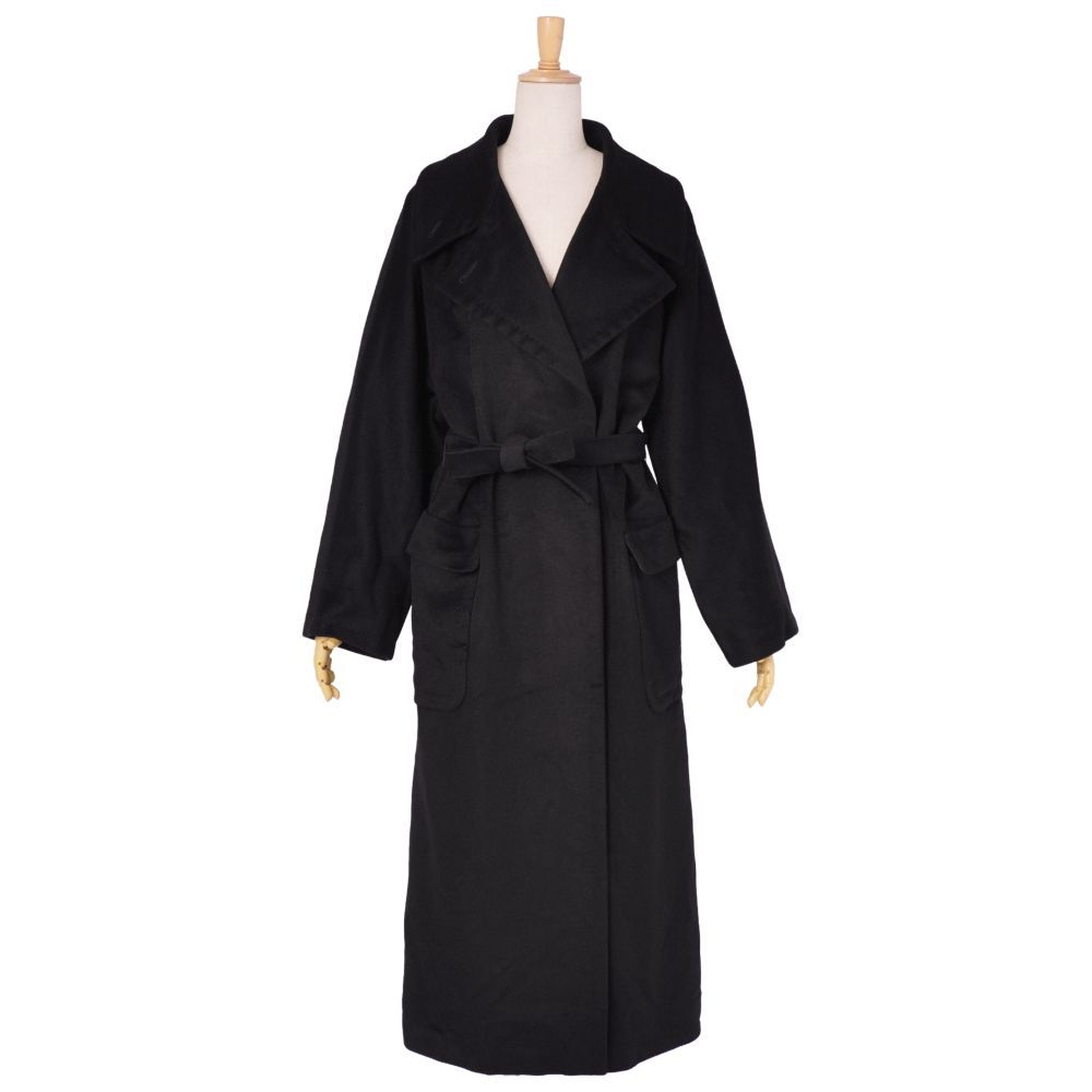 美品 マックスマーラ Max Mara コート 白タグ ベルト付き ロングコート