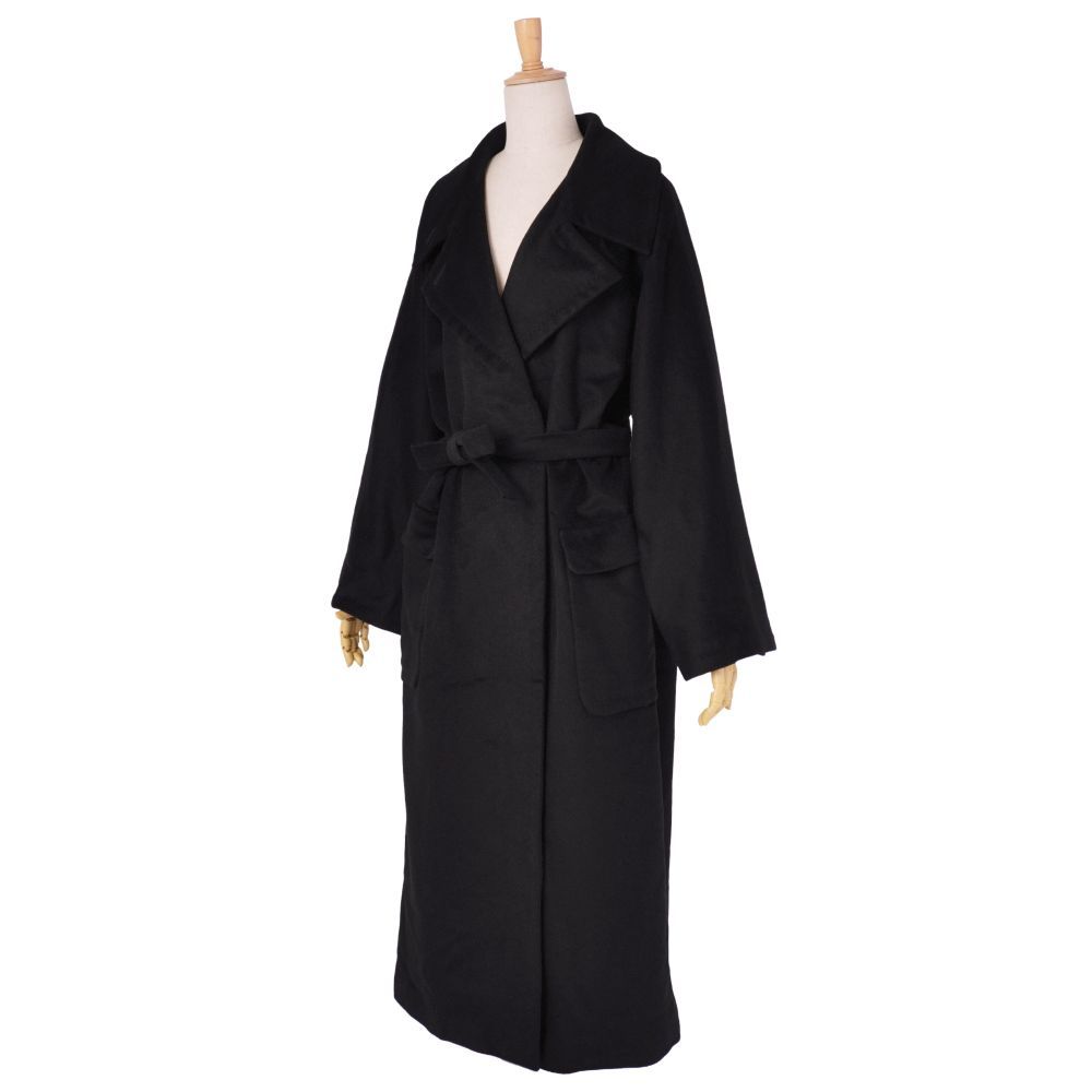 美品 マックスマーラ Max Mara コート 白タグ ベルト付き ロングコート