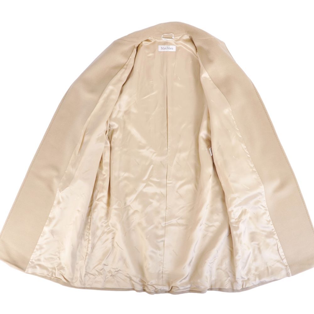 極美品 マックスマーラ Max Mara コート 白タグ ロングコート ボタンレ