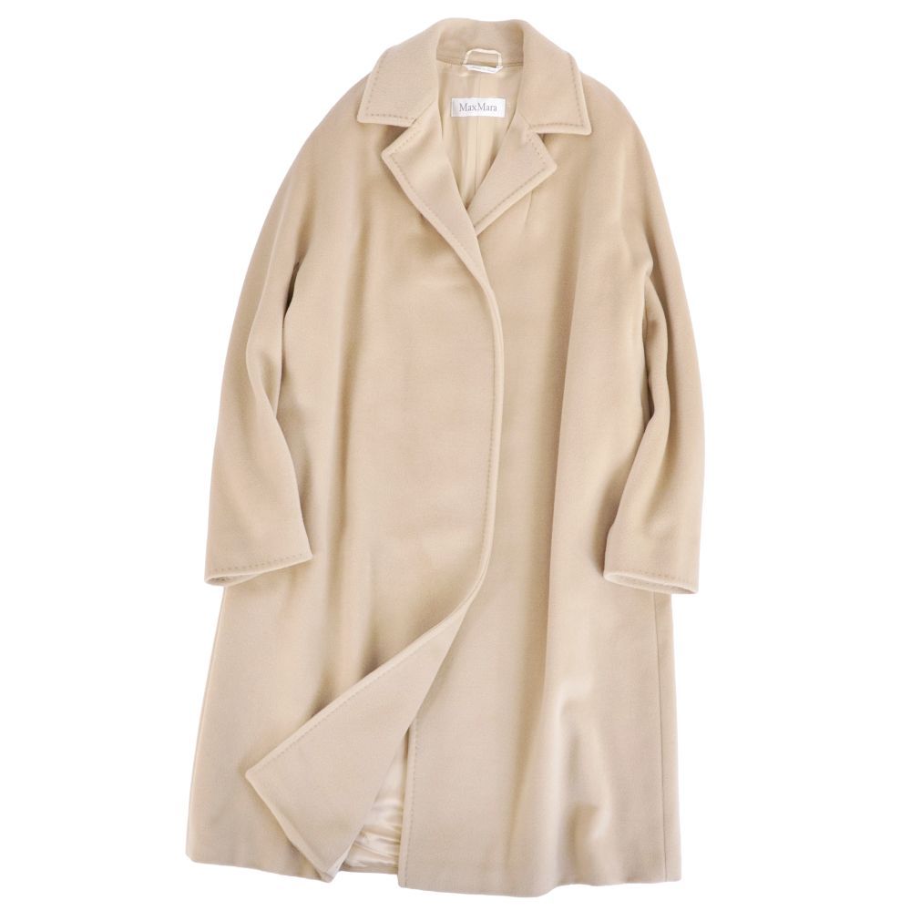 極美品 マックスマーラ Max Mara コート 白タグ ロングコート ボタンレ