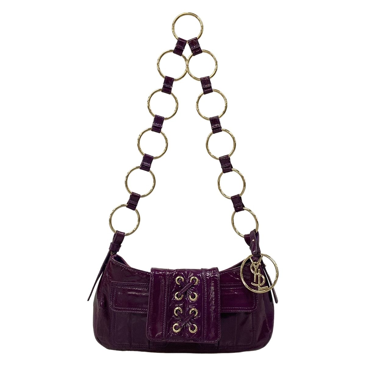 YvesSaintLaurent rivegauche (YSL)(イヴサンローランリヴゴーシュ) ショルダーバッグ - 138957 パープル チェーンショルダー レザー