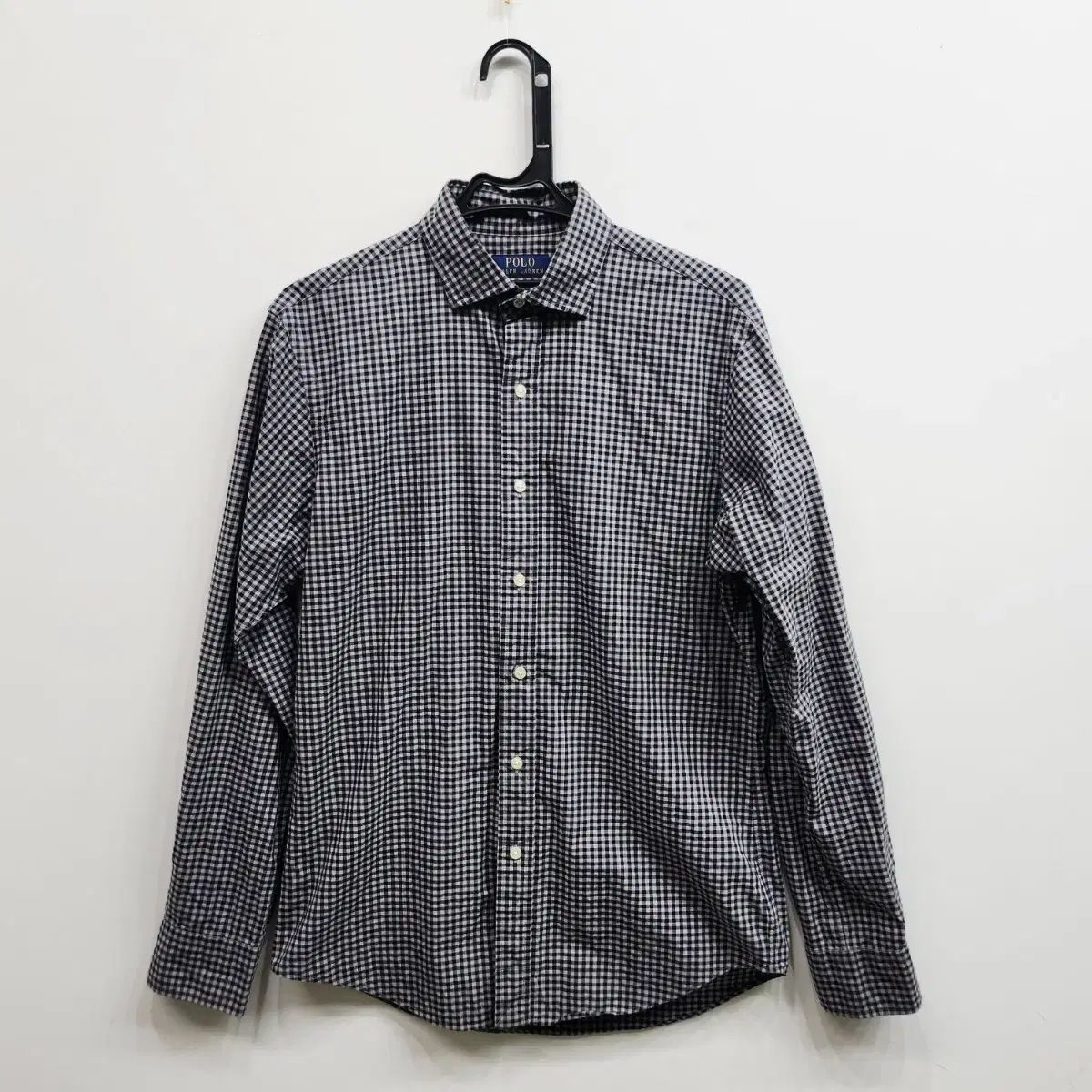 ポロラルフローレン メンズ シャカシャカ素材 シャツ 95 8回着用 男性用 CHECK シャツ m