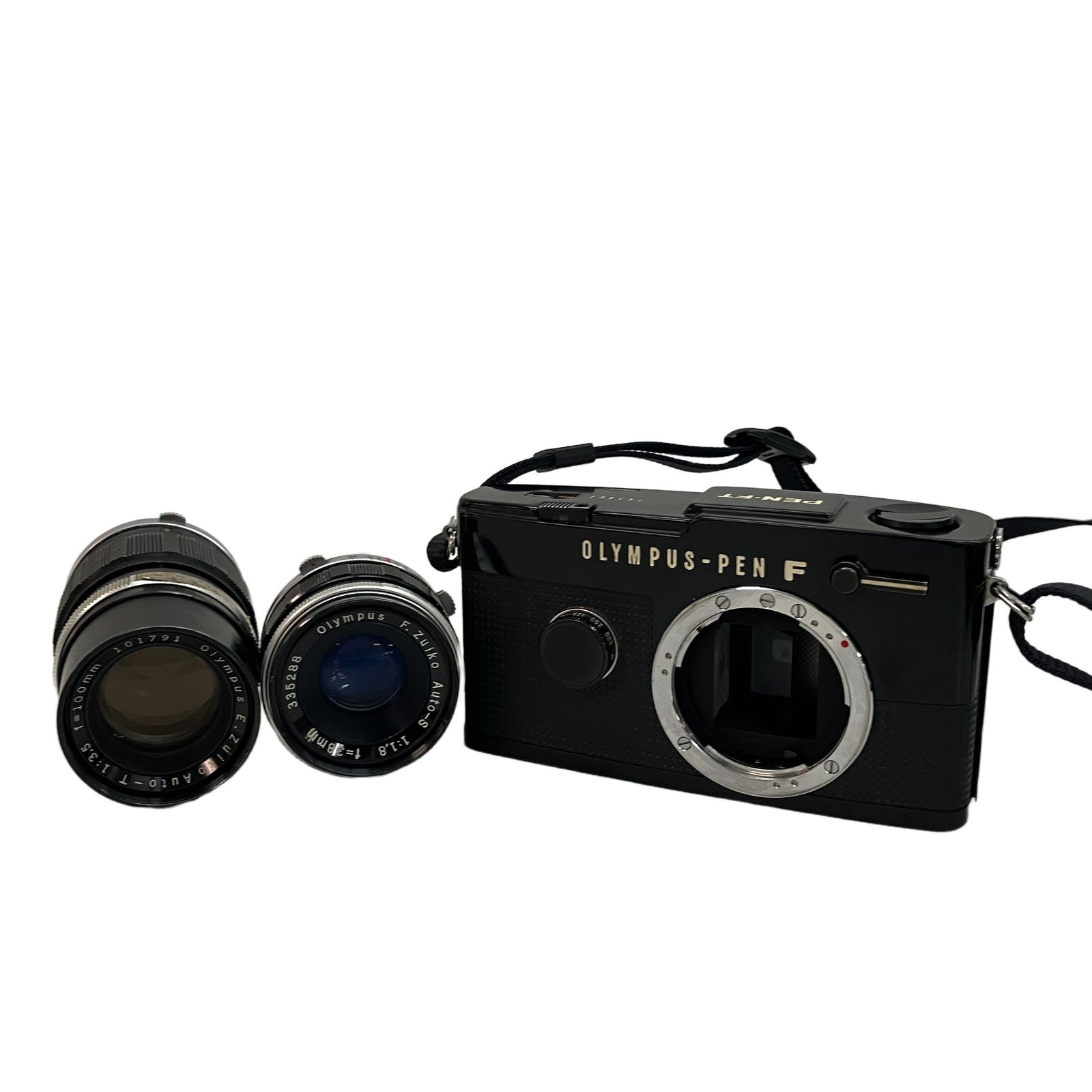オリンパス OLYMPUS PEN-FT 38mm F1.8 100mm3.5 ブラック レンズセット 現状品 ジャンク C11392507