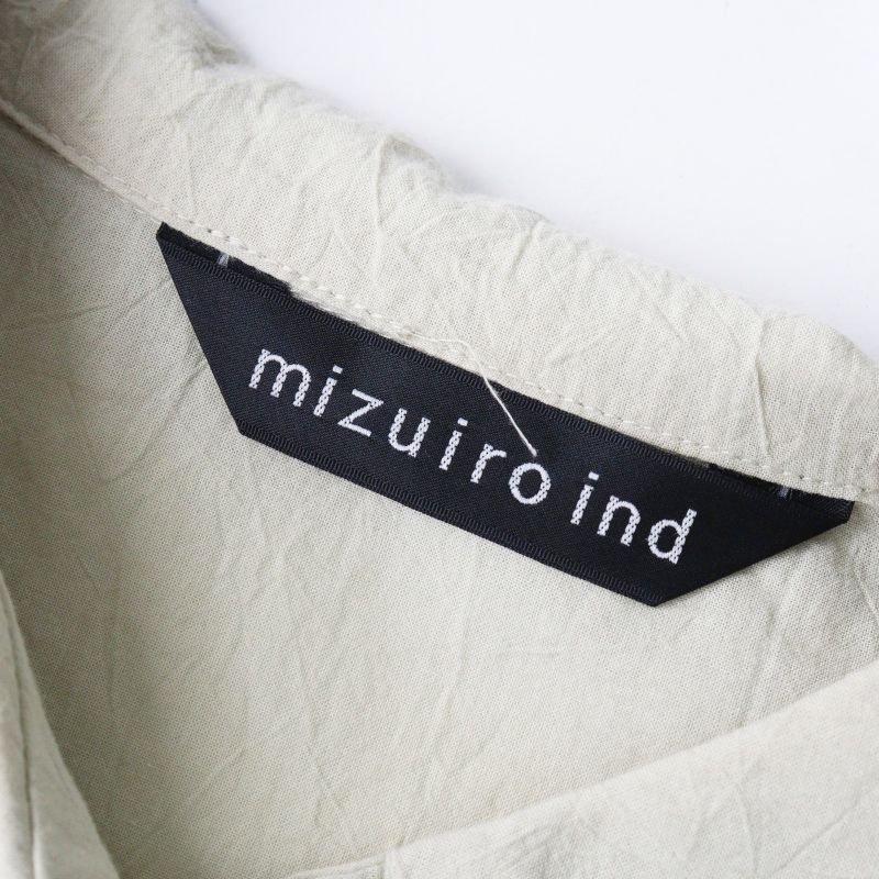 2025SS ミズイロインド mizuiro ind ワッシャーロールアップスリーブ 
