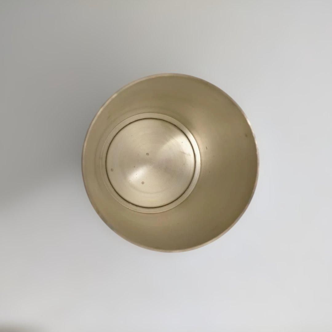 瑞正 銅製茶筒 刻印あり 茶器 保存容器 内蓋付き 茶道具 和風デザイン 