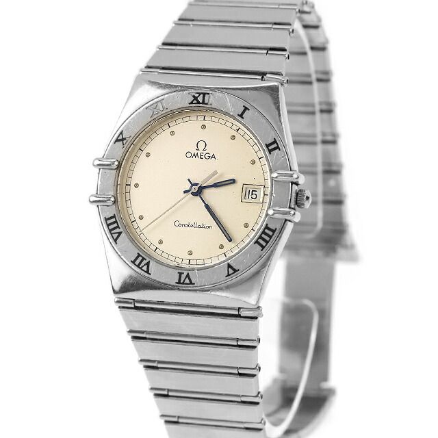【新品】オメガ OMEGA 腕時計 メンズ 396.1076 コンステレーション マンハッタン 青針 リューズ固着