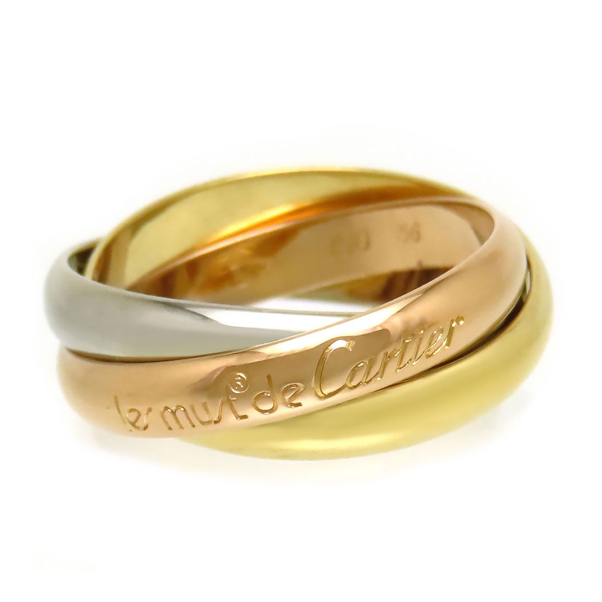 カルティエ トリニティ リング #56 750 (K18YG K18WG K18PG) レディース CARTIER【中古】 【ジュエリー】