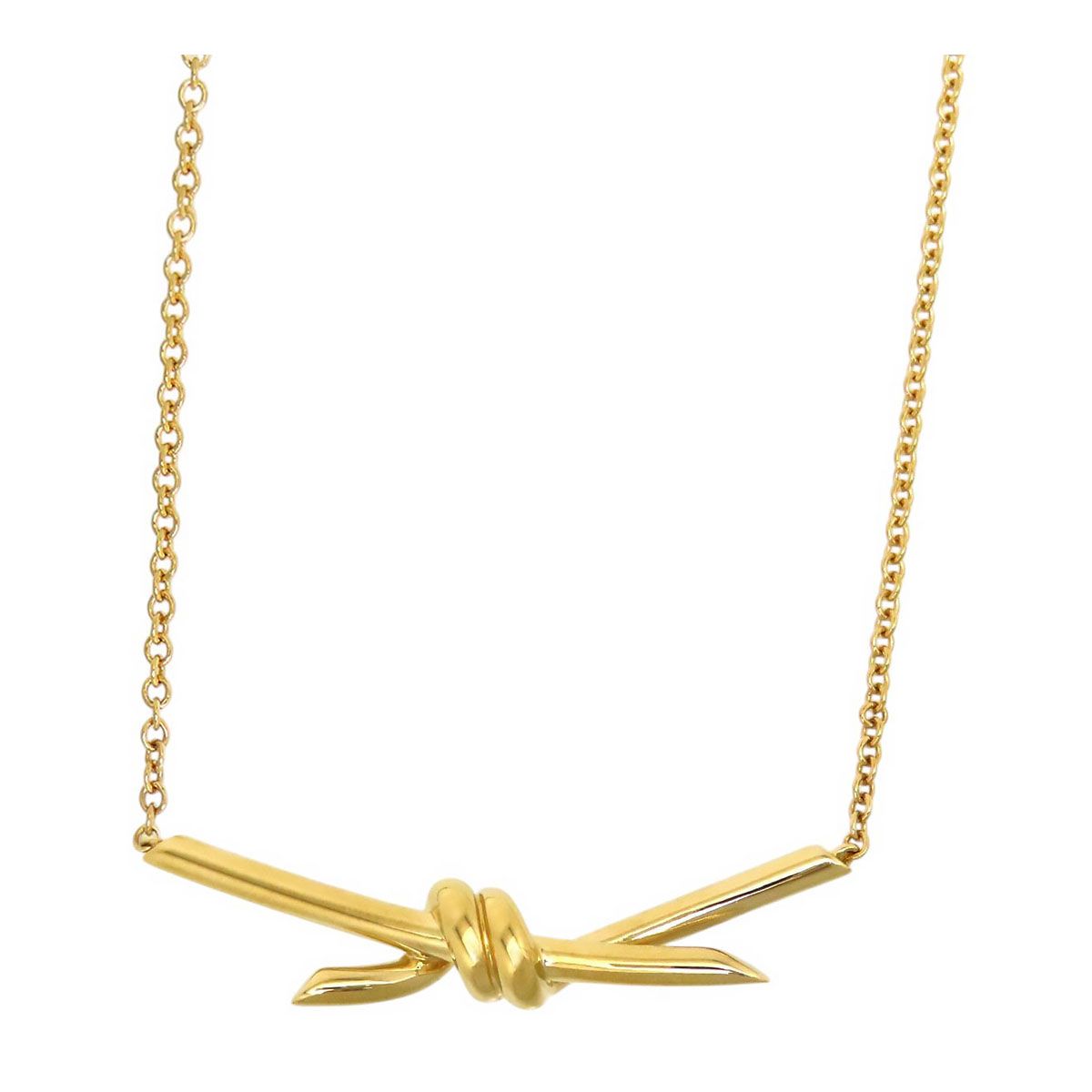 ティファニー ノット ネックレス Au750 (K18YG) レディース TIFFANY&Co.【中古】 【ジュエリー】