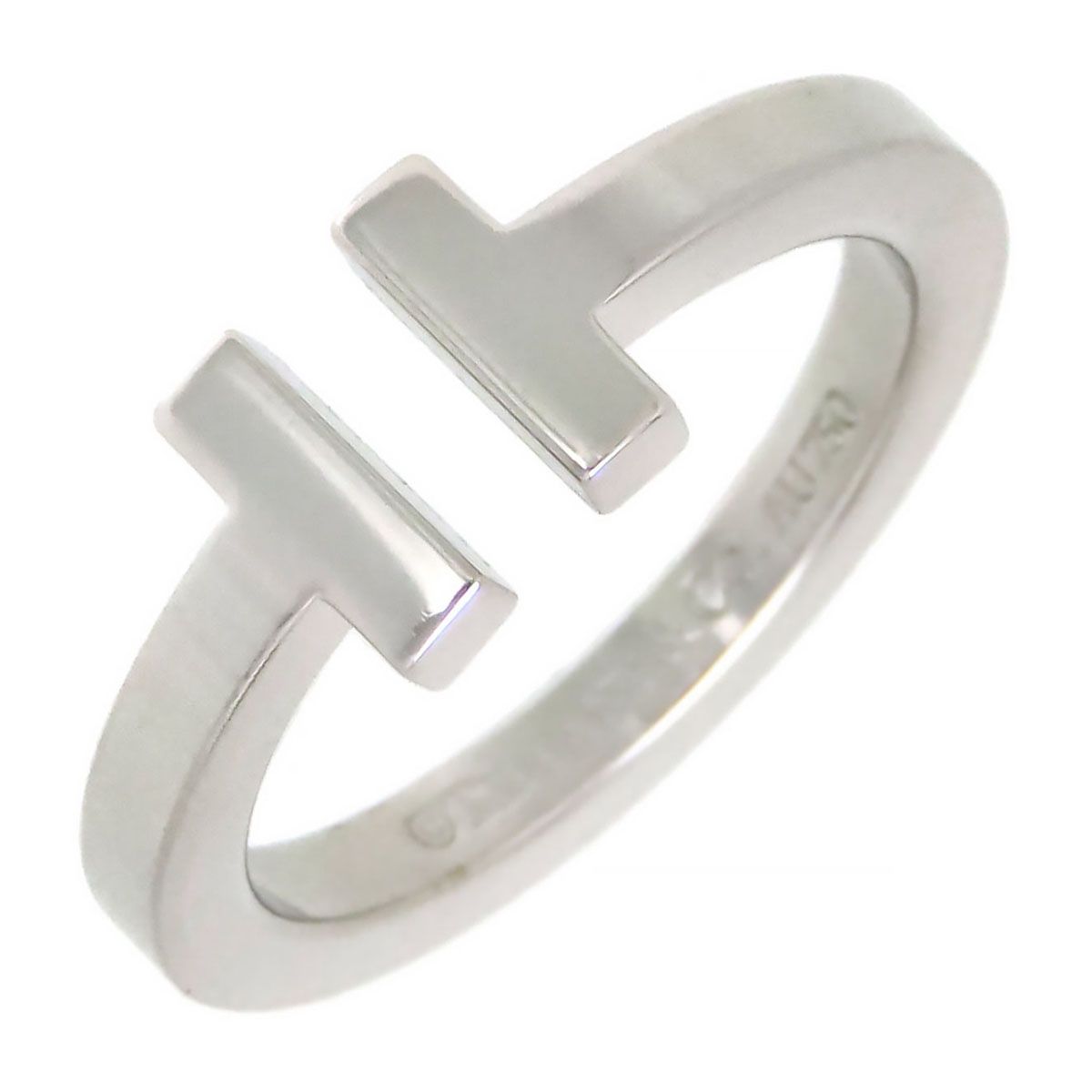 ティファニー Tスクエア リング #16.5 AU750 (K18WG) レディース TIFFANY&Co.【中古】 【ジュエリー】